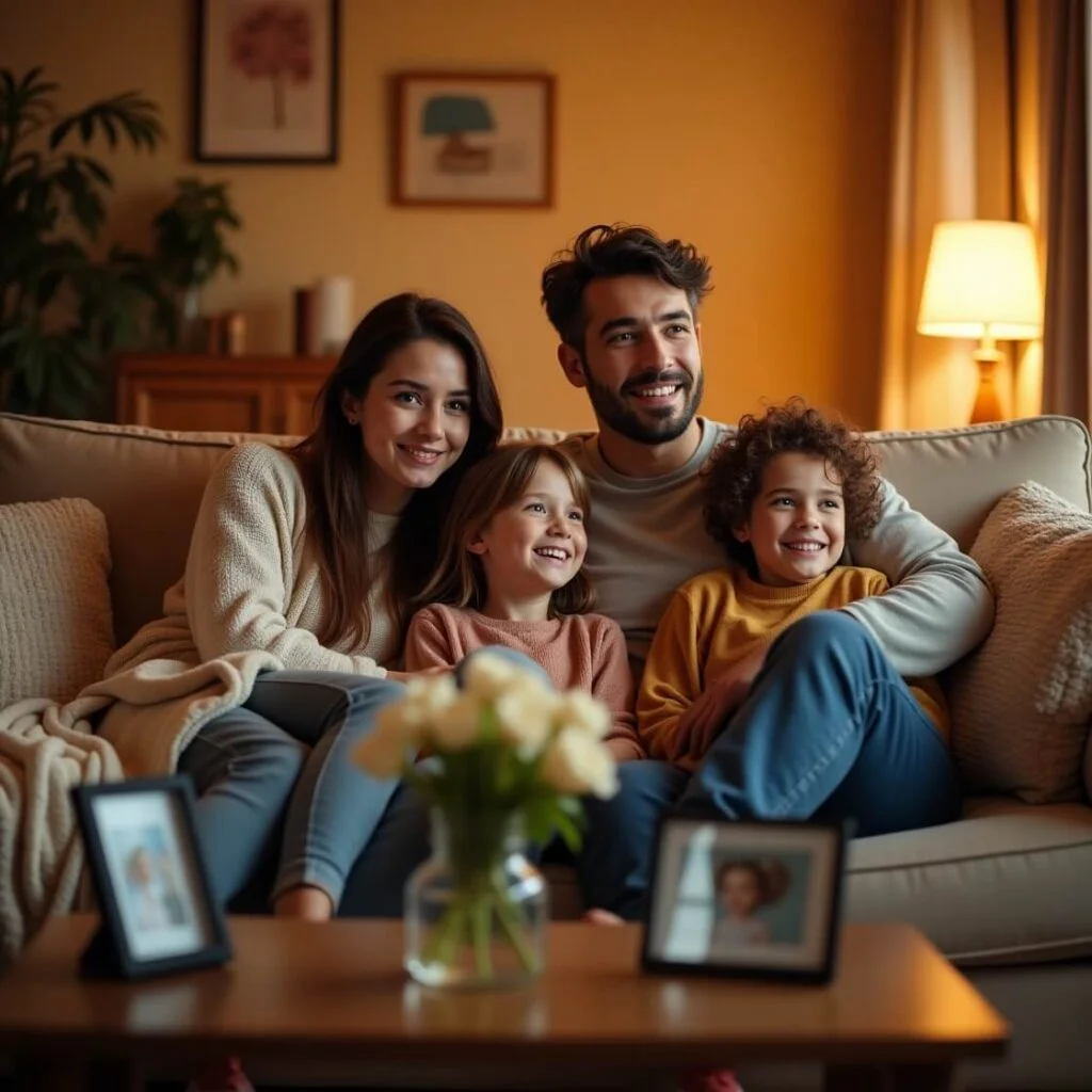a_family_of_four_two_parents_watching_tv